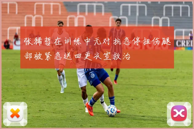 张稀哲在训练中无对抗急停扭伤腿部被紧急送回更衣室救治